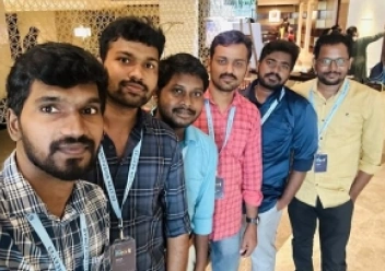 Vengatesh Mani with team mates in an next event