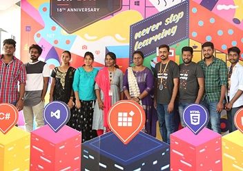 Vengatesh Maniraj with old team members in syncfusion day
