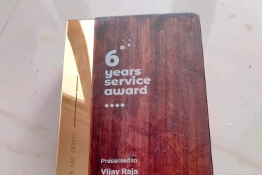 Vijay Raja Six Years Service Award