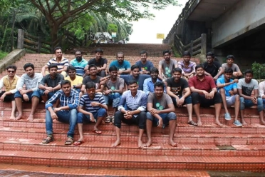 Vijay Raja With Friends At Outdoor Gathering