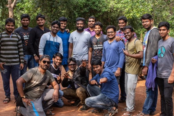 Vijay Raja With Friends During Outing