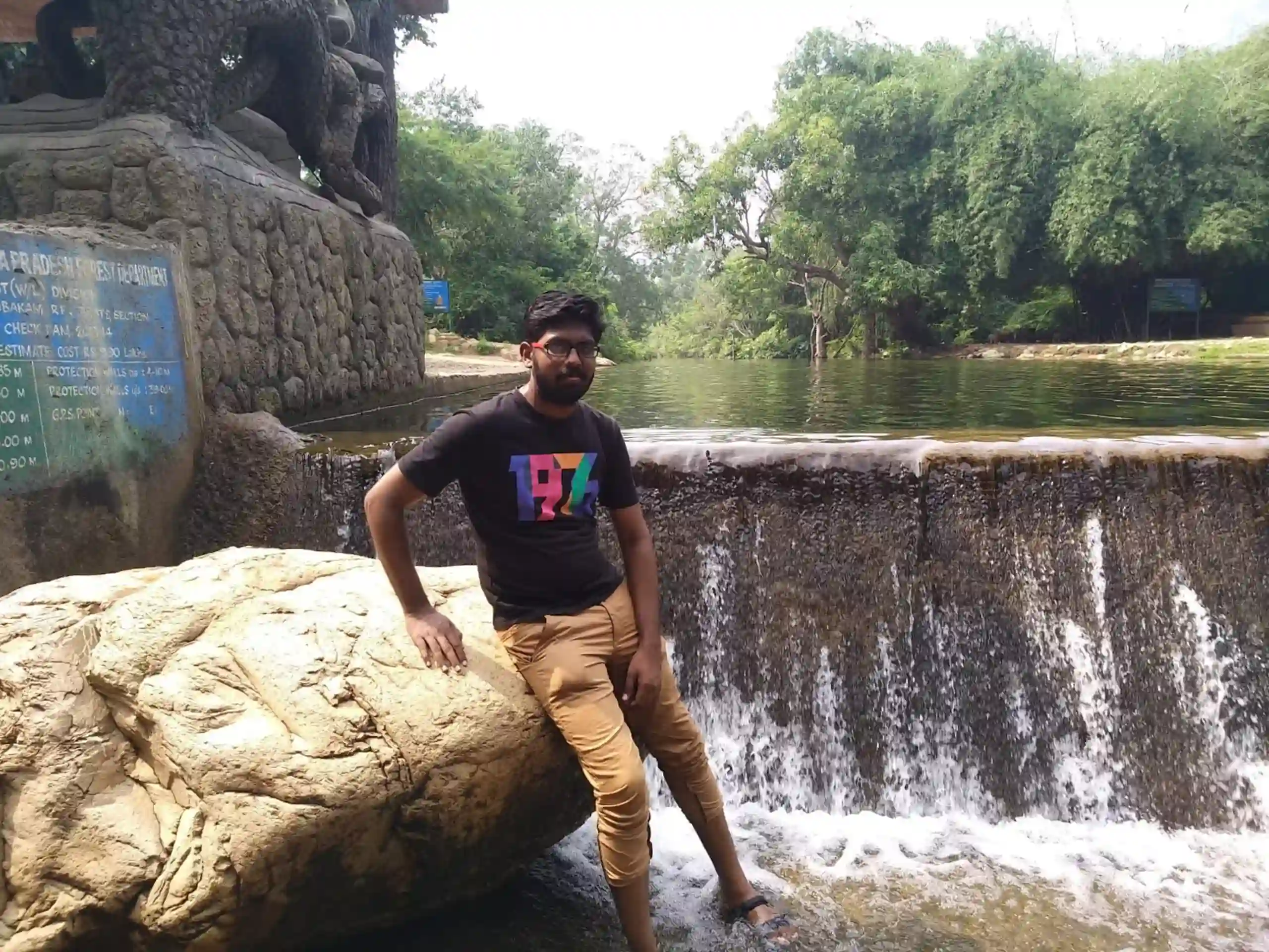 Vinoth srinivasan in a water area