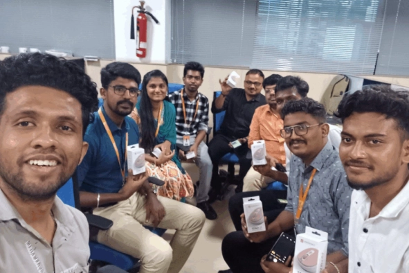 Vivek Sankar With Colleagues During Session