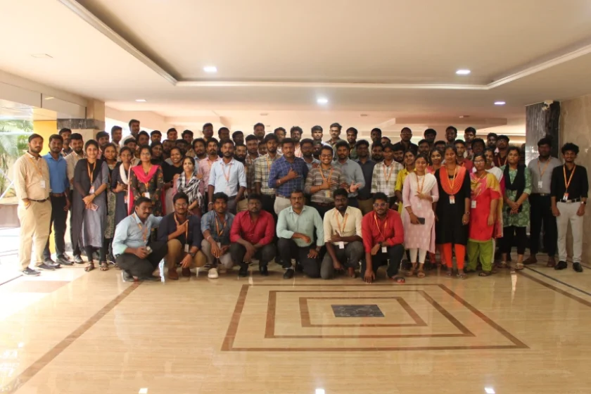 Balaji murugesan with team group