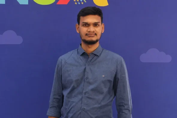 Chozharajan Pandiarajan standing in next event banner