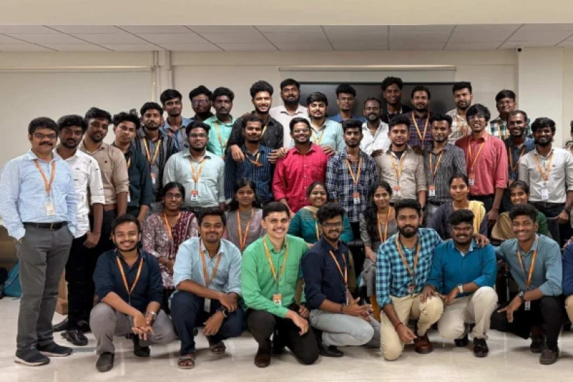 Johnson Manohar with team in meetup