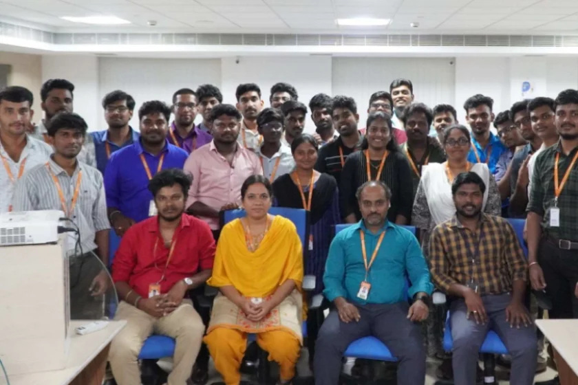 Kalirajan Ganesan with team in office