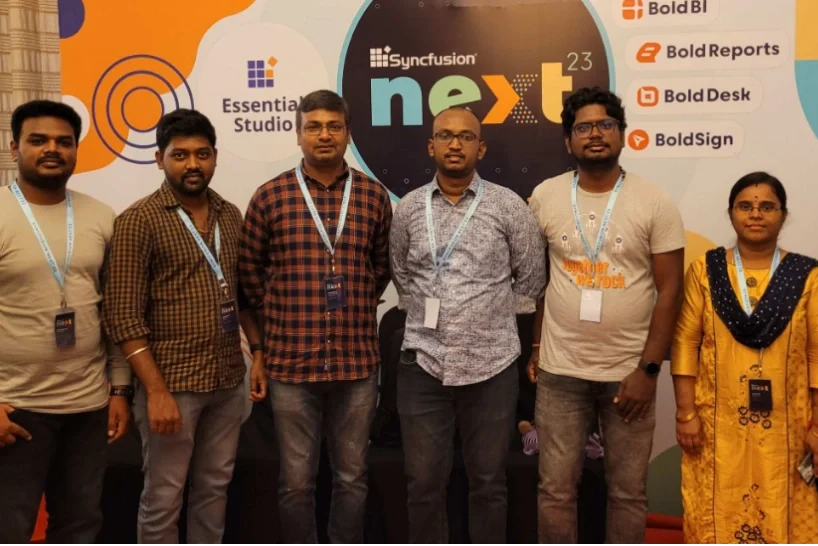 Sabari Anand with team in next event