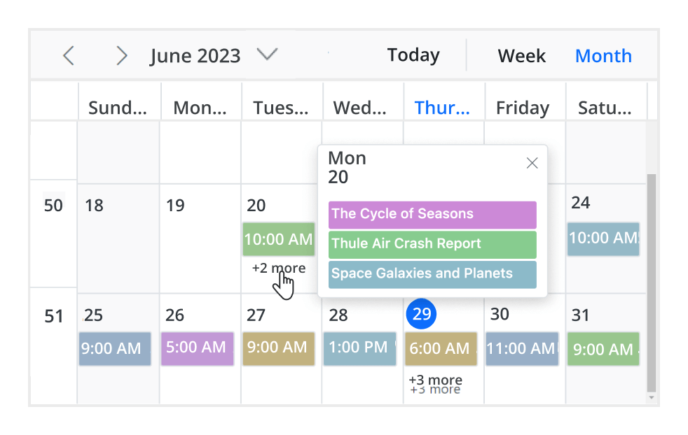 JavaScript Scheduler | JS Event Calendar | Syncfusion