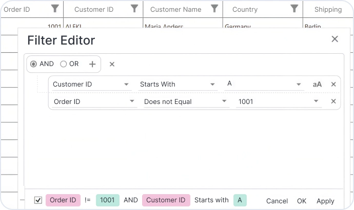 New Chart Wizard Component