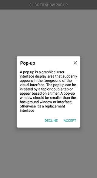 Popup Dialog View | Syncfusion
