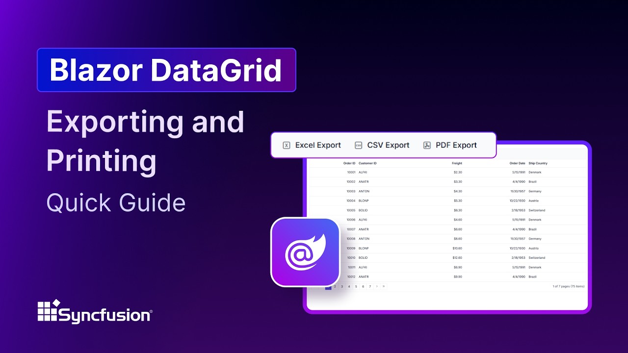 Blazor-DataGrid-Exporting-and-Printing-Feature-Walkthrough