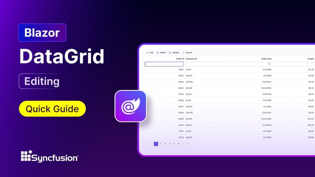 Blazor DataGrid: Editing Feature Walkthrough