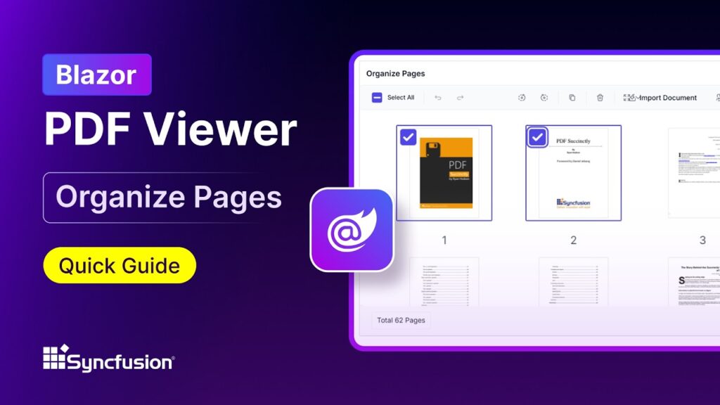 Blazor PDF Viewer: Organize Pages Feature Walkthrough