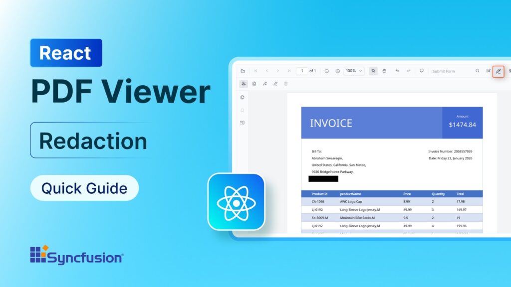 React PDF Viewer: Redaction Feature Walkthrough