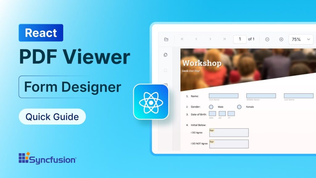 React PDF Viewer: Form Designer Feature Walkthrough