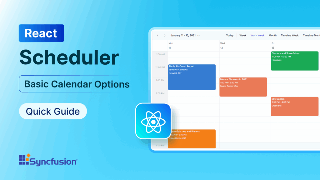 React Scheduler: Basic Calendar Options Feature Walkthrough