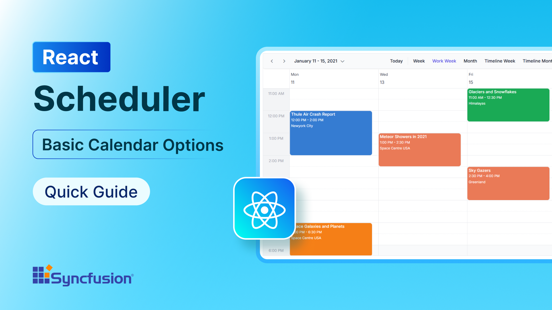 React Scheduler Basic Calendar Options