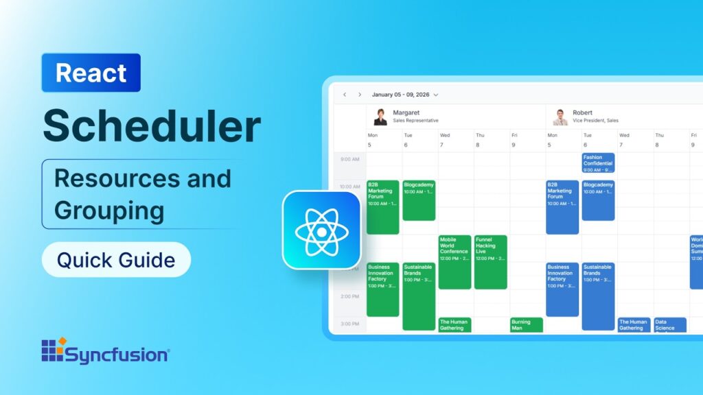 React Scheduler: Resources and Grouping Feature Walkthrough