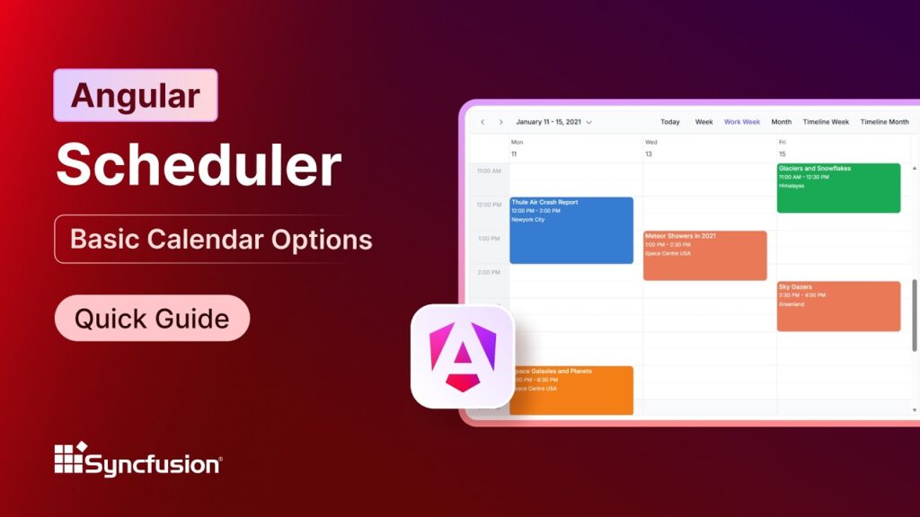 Angular Scheduler: Basic Calendar Options Feature Walkthrough