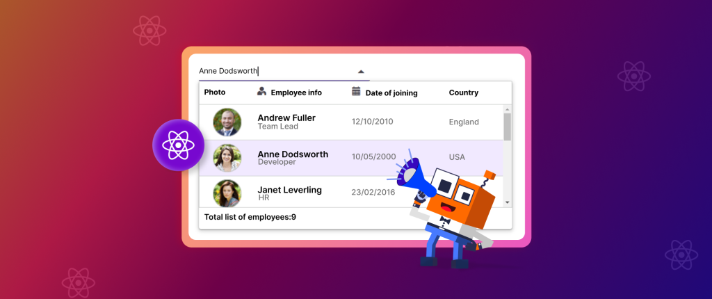 How to Create an Employee Directory with the React MultiColumn ComboBox