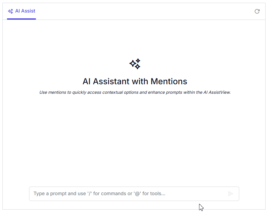 Angular AI AssistView mentions