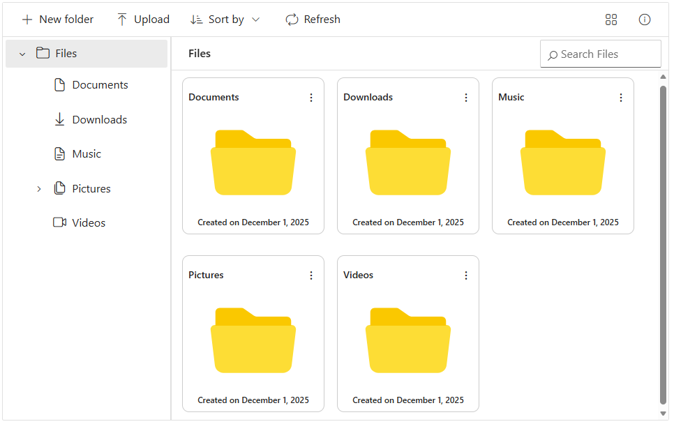 Angular File Manager with template