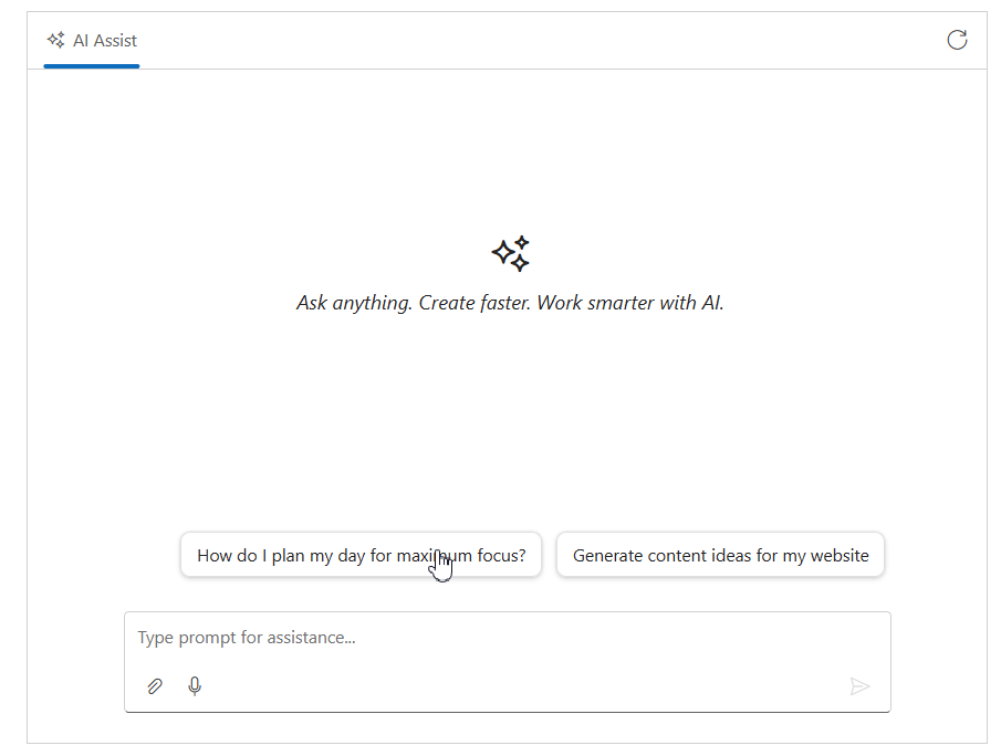 ASP.NET Core AI AssistView regenerate