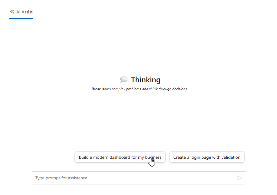 Blazor AI AssistView chain of thoughts