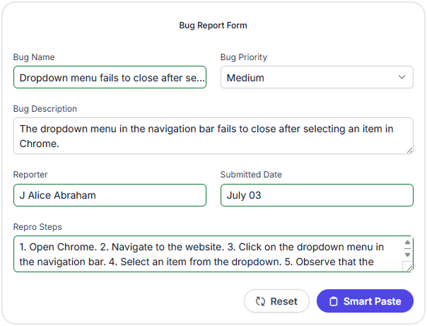 Blazor smart paste button