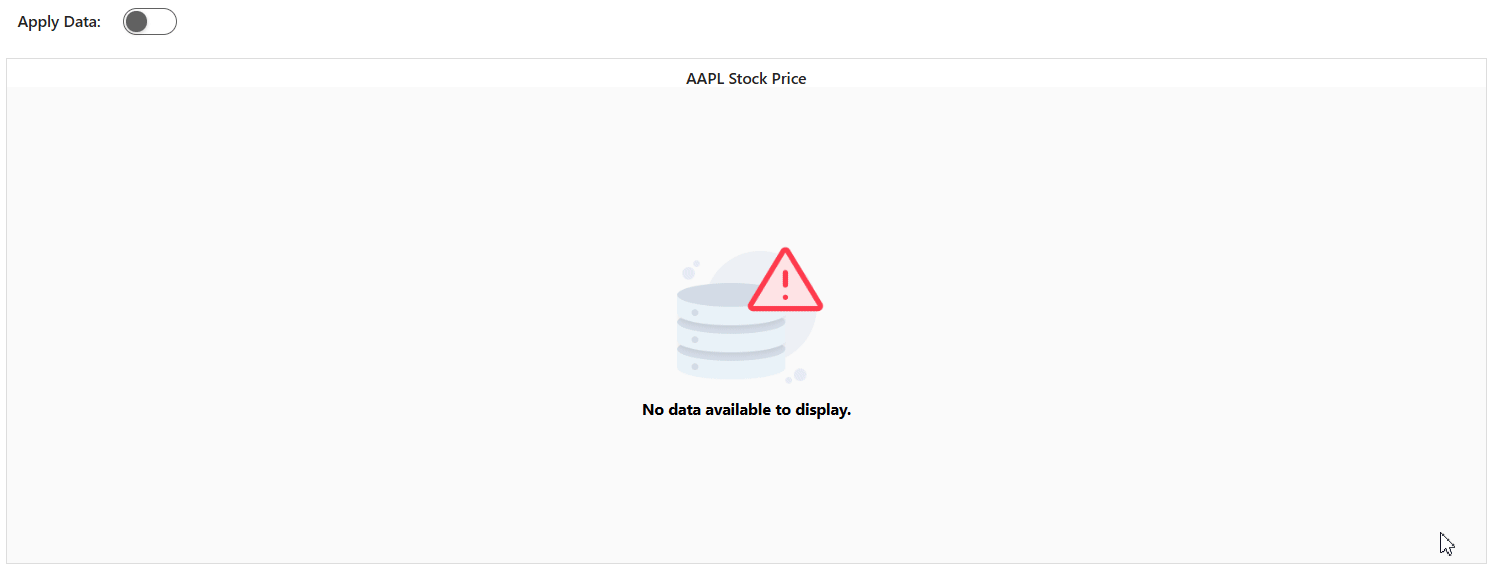 No data template in Blazor Stock Chart
