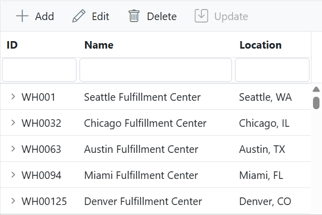 Blazor Tree Grid with Lazy loading and virtualization
