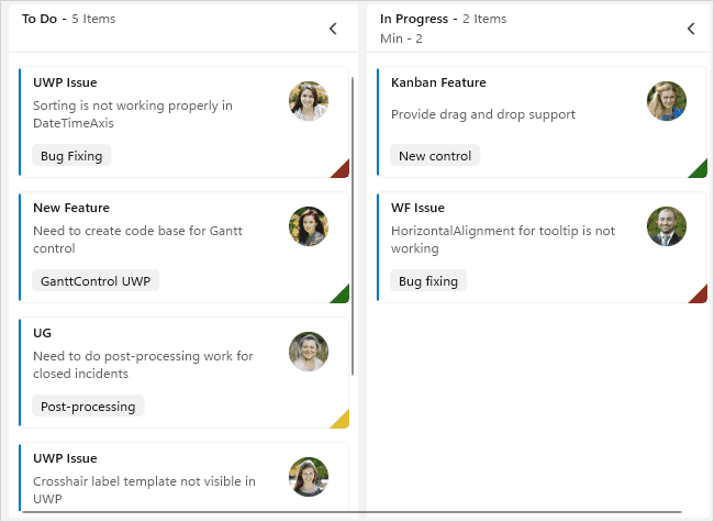 WinUI Kanban multi-card-selection