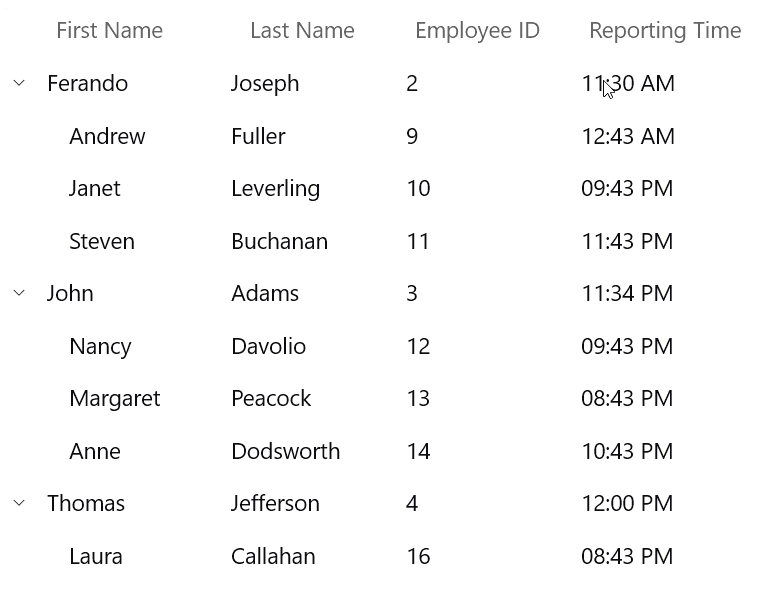 Show Clear Button in the WinUI TreeGrid