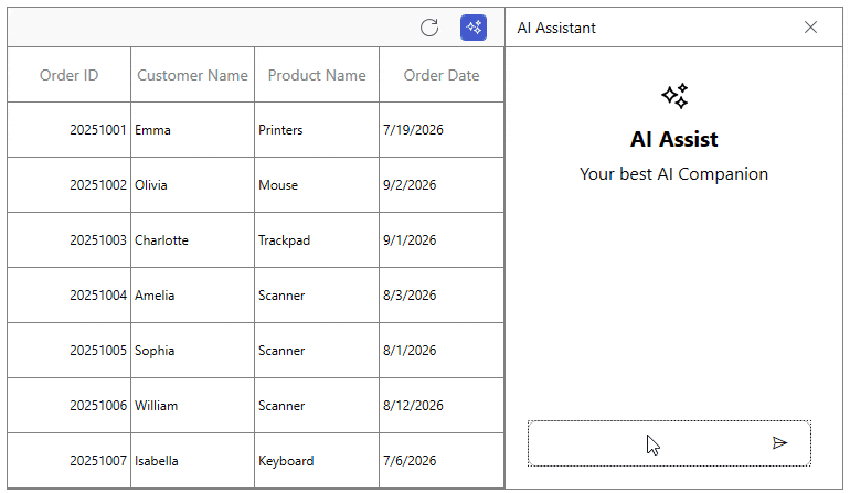 AI-powered Export to Excel in WPF Smart DataGrid