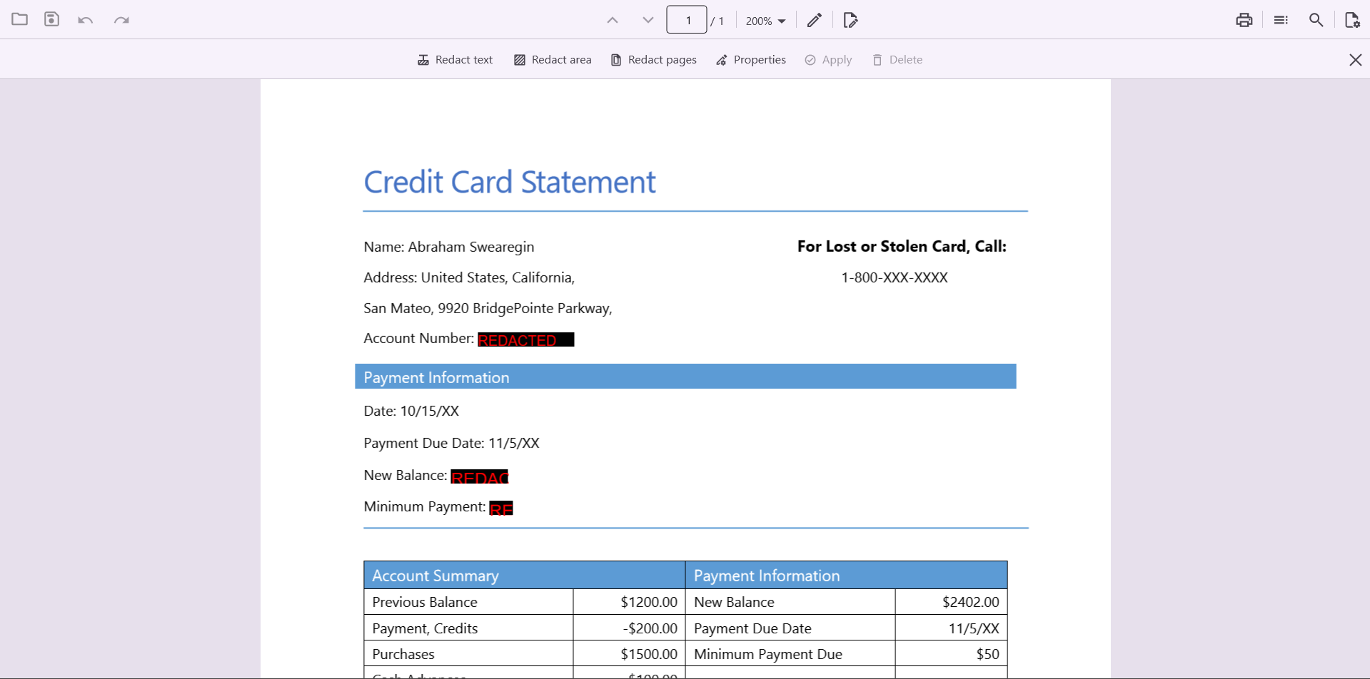 MAUI PDF Viewer redaction