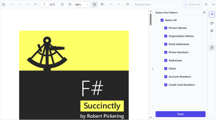 Navigation toolbar Blazor PDF Viewer