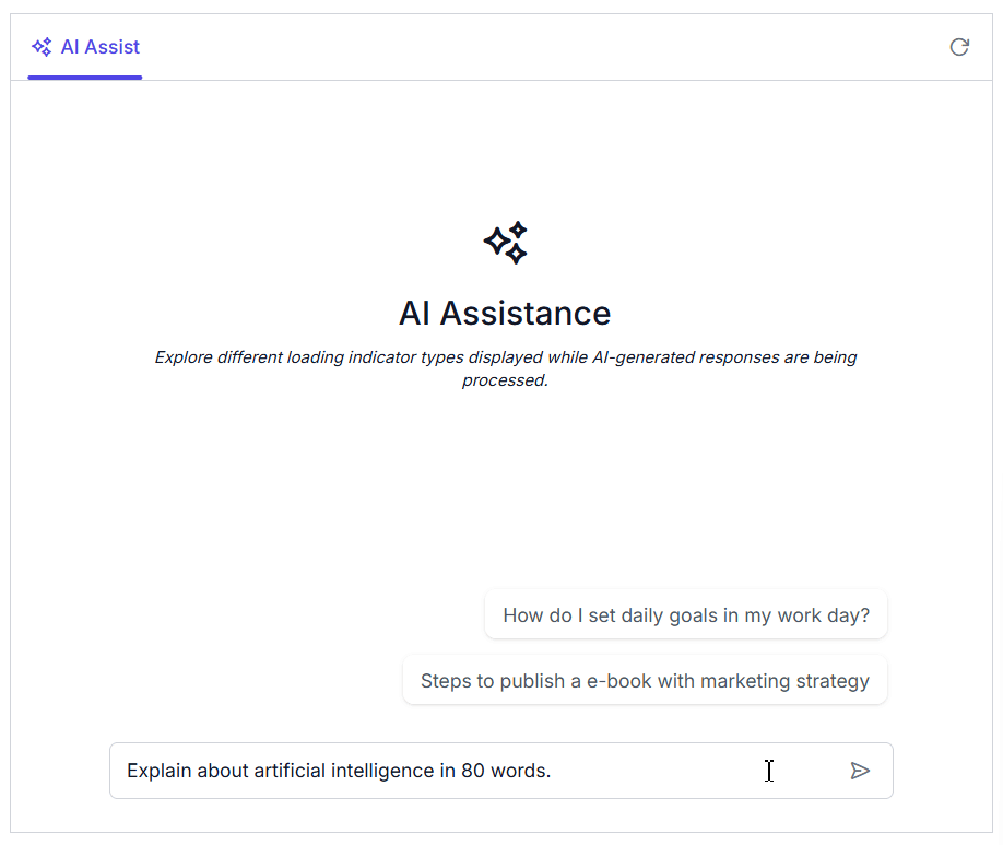 React AI AssistView response animations