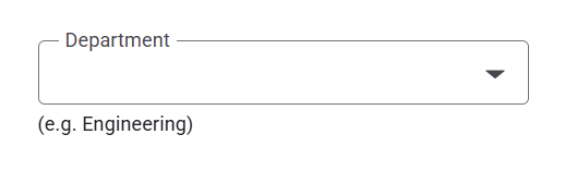 React input helper text