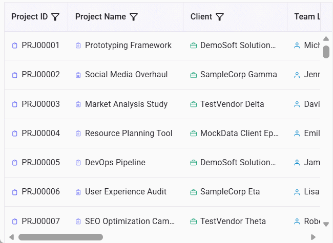 React Data Grid virtual scrolling