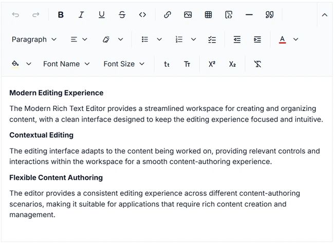 JavaScript Modern Rich Text Editor