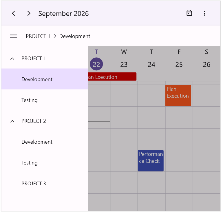 Adaptive resource layout for desktop in .NET MAUI Scheduler