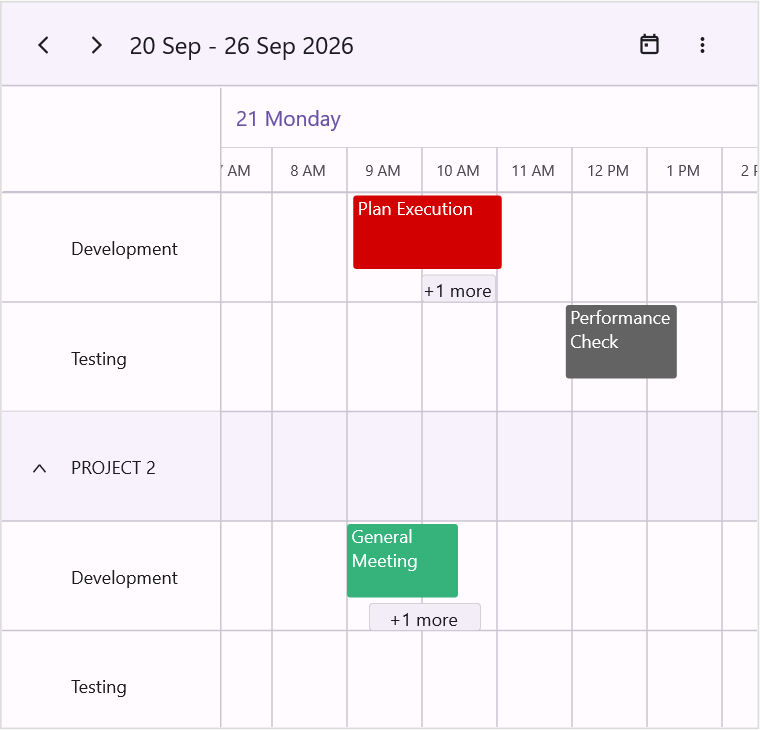 Auto resource row height in timeline views in .NET MAUI Scheduler