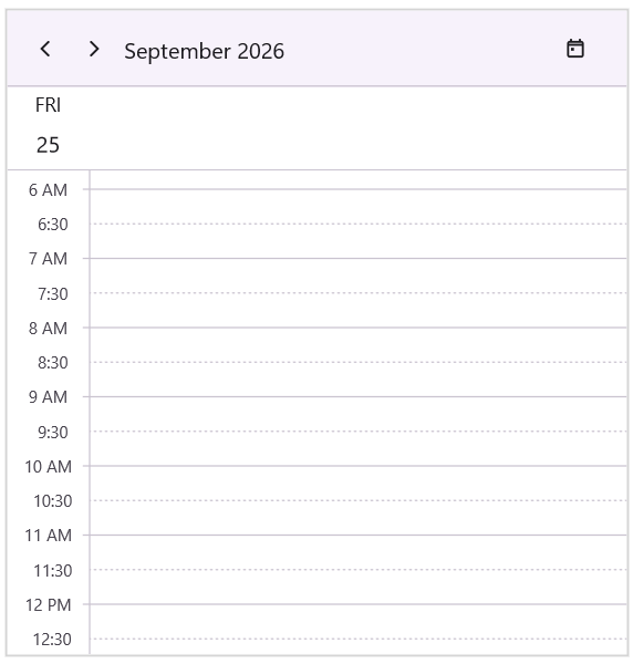 Major and minor time slot ticks in .NET MAUI Scheduler