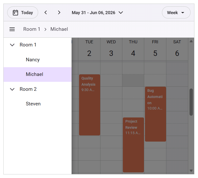 React Scheduler adaptive grouping