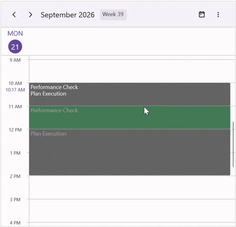 Restrict overlapping appointments in .NET MAUI Scheduler