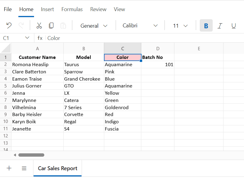 Blazor Spreadsheet Editor with autofill series options