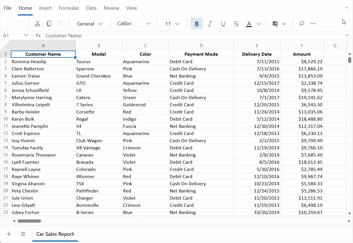 Blazor Spreadsheet Editor find and replace