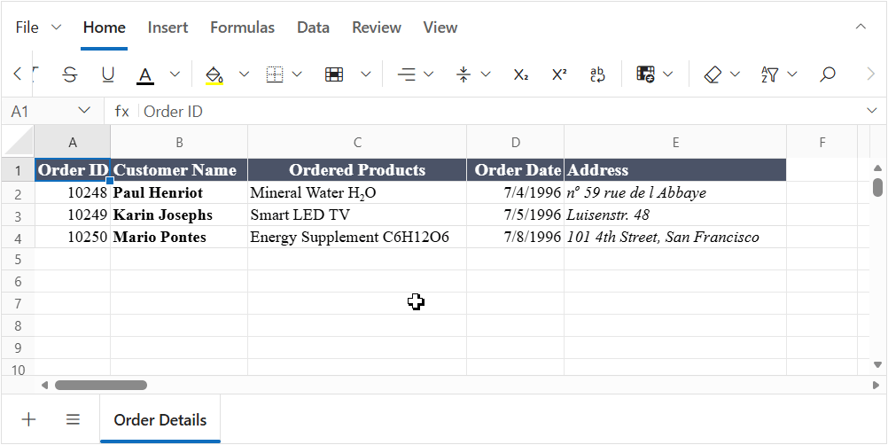Subscript and superscript formatting demo
