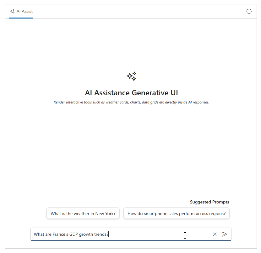 Vue AI AssistView generative ui